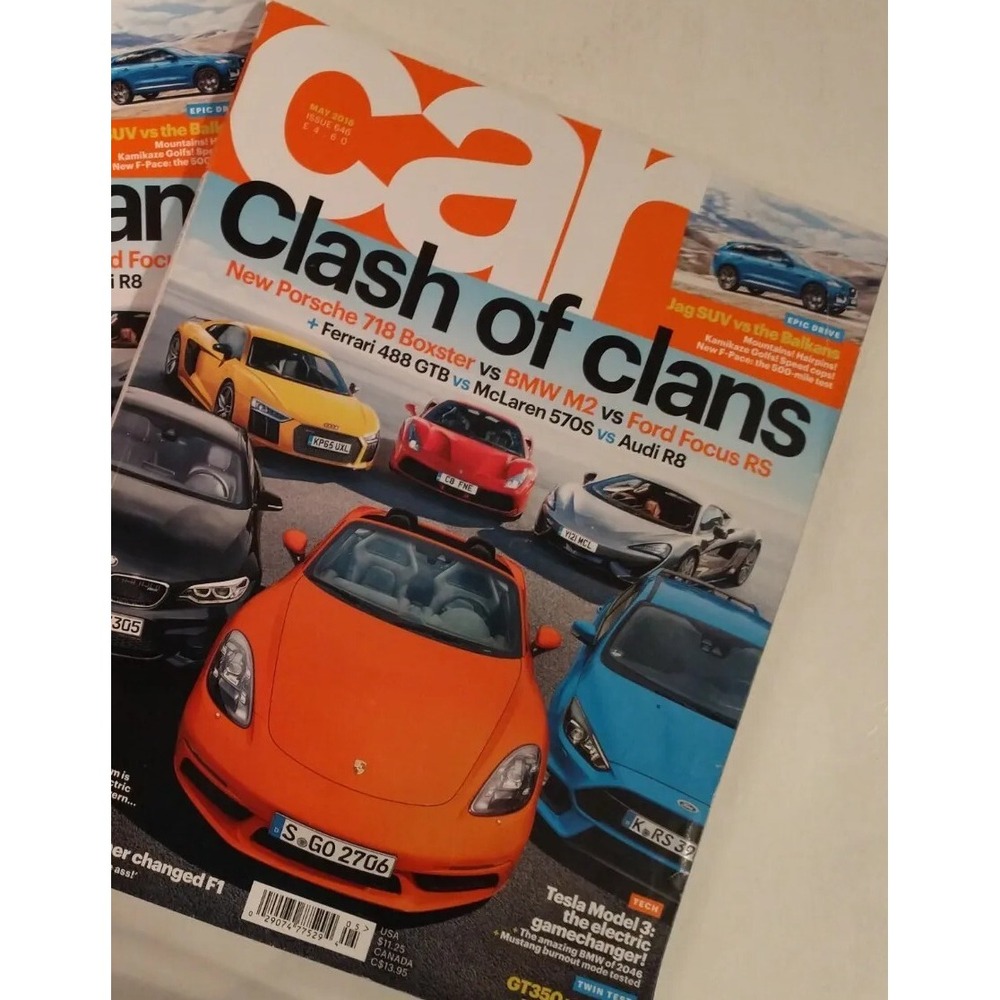 Car Magazine May 2016 Issue 646 Porsche 718 Boxster BMW M2 Ford Focus RS Tesla